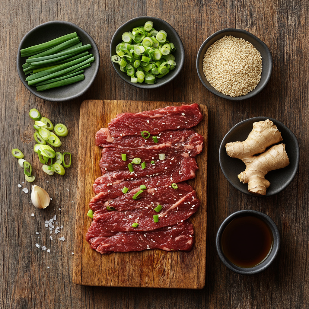 Chinese Steak ingredients