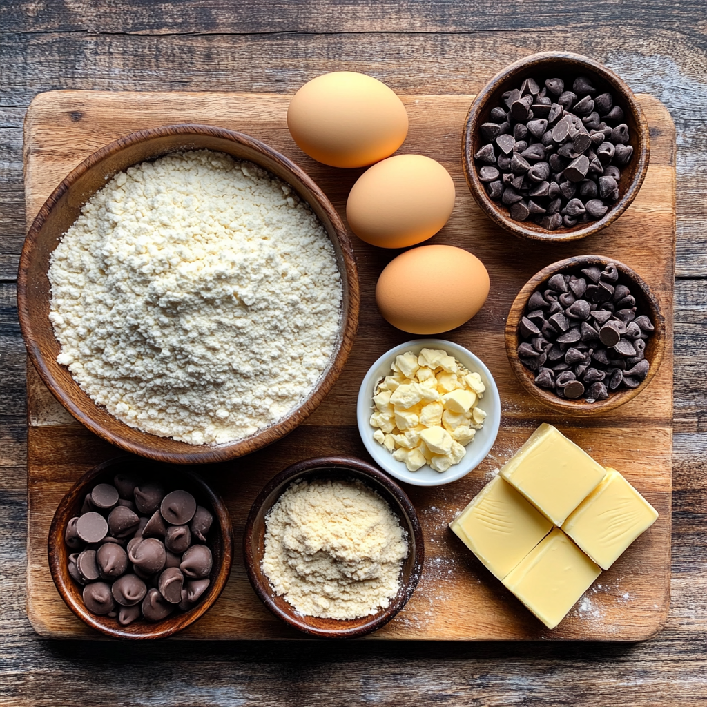 Chocolate Chip Pudding Cookies (Moist & Chewy) ingredients