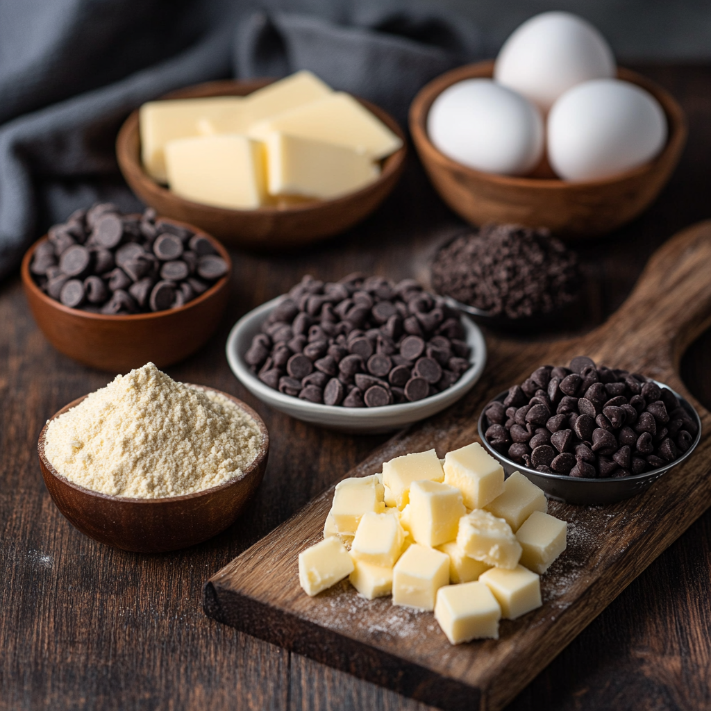 Chocolate Lava Brownie Cookies Recipe ingredients