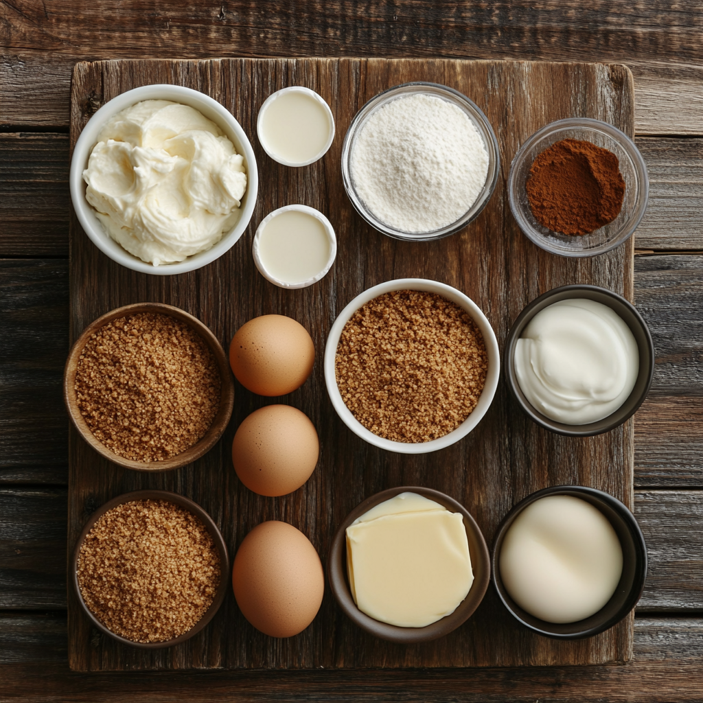 Cinnamon Swirl Cheesecake ingredients