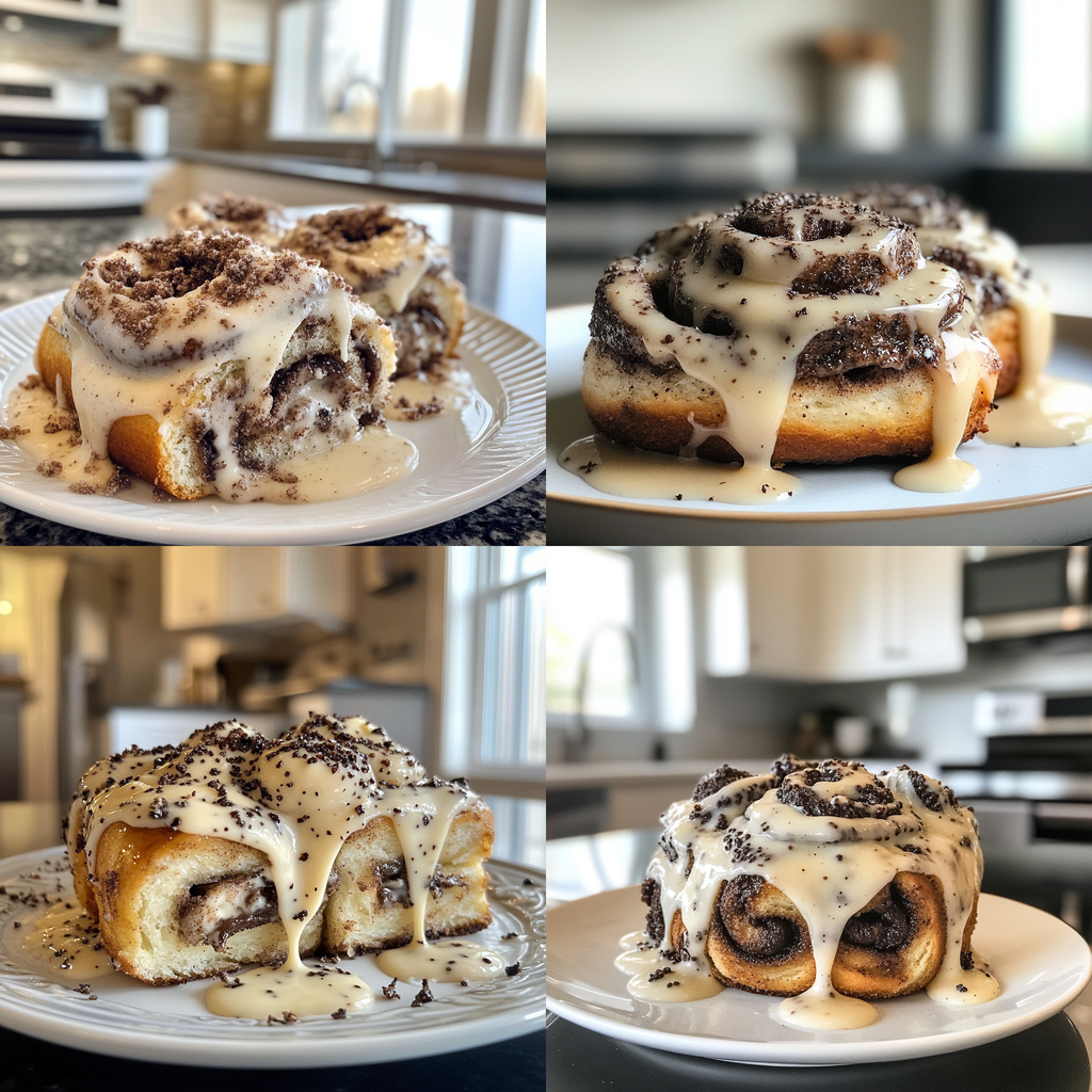Cookies and Cream Cinnamon Rolls