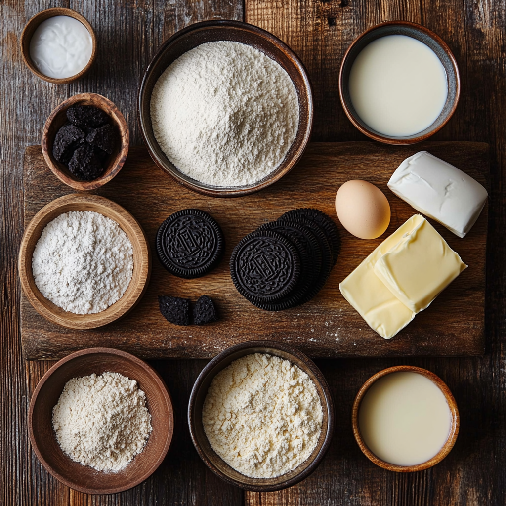 Cookies and Cream Cinnamon Rolls ingredients