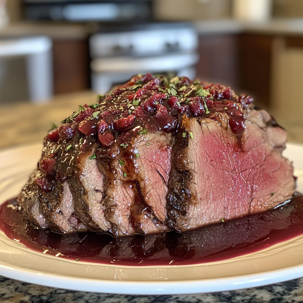 Cranberry Balsamic Roast Beef Recipe