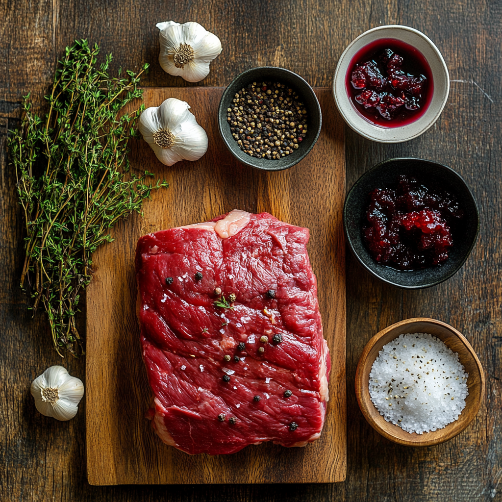 Cranberry Balsamic Roast Beef Recipe ingredients