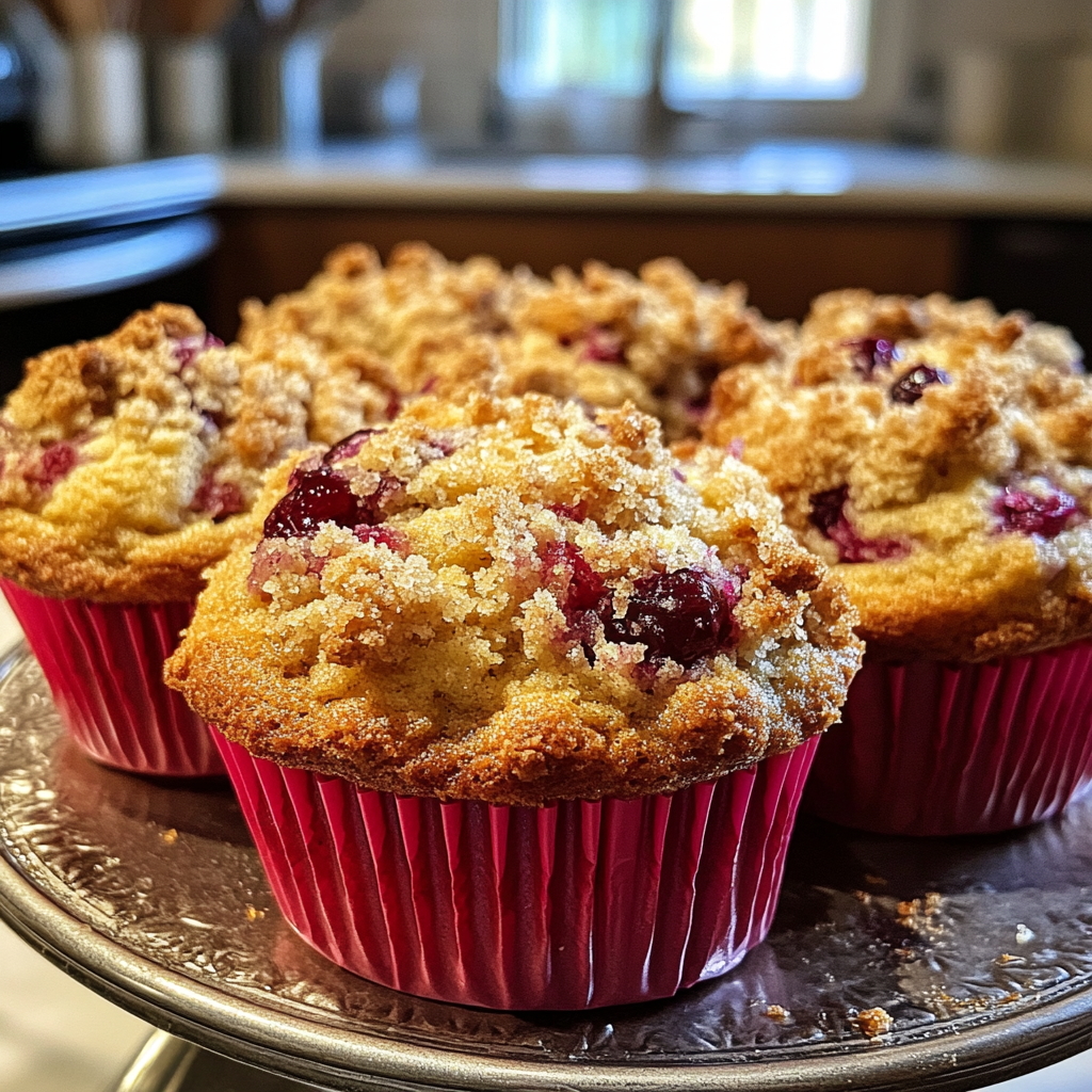 Cranberry Orange Muffins with Streusel