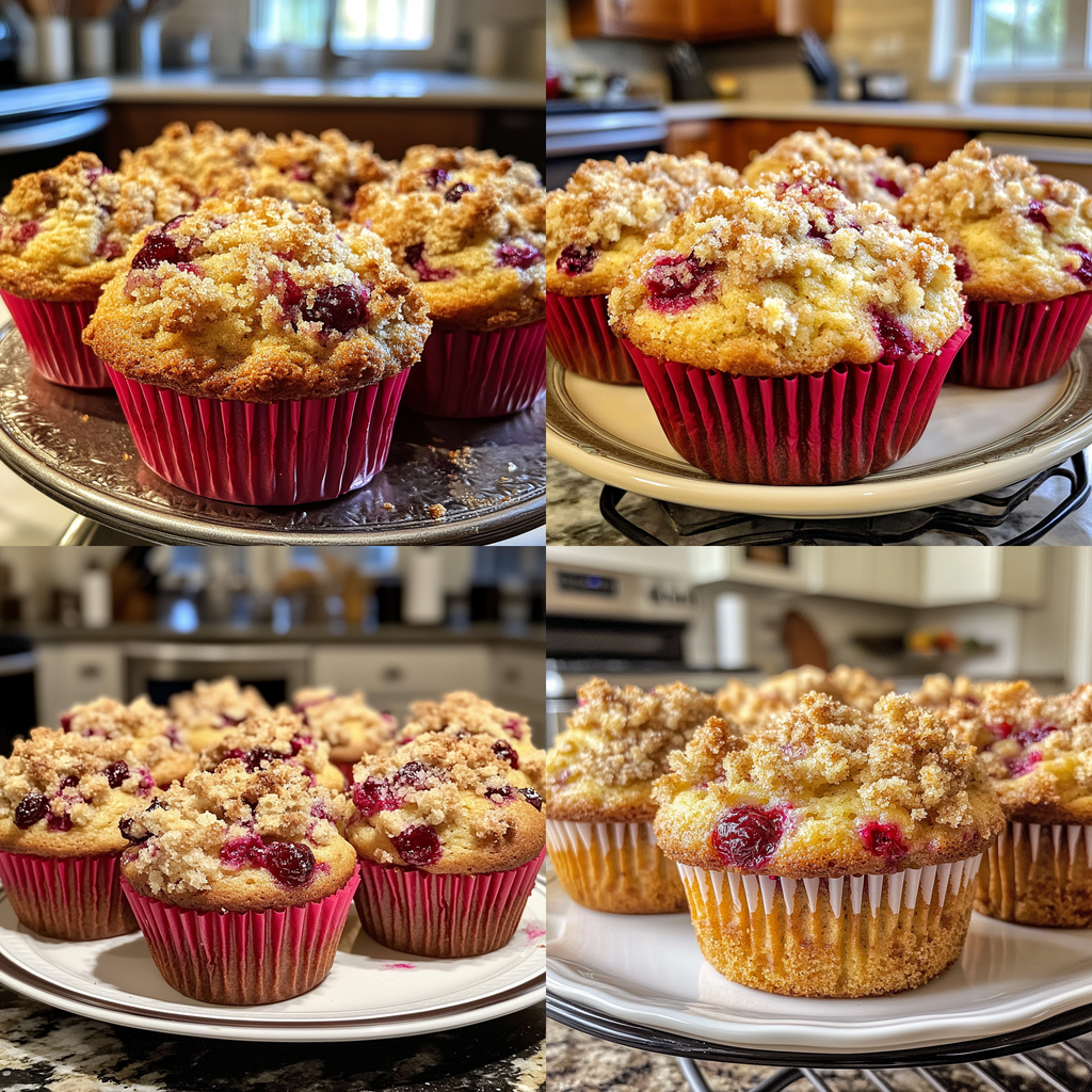 Cranberry Orange Muffins with Streusel