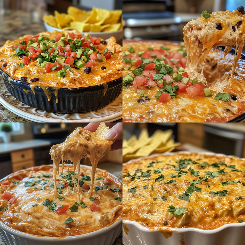 Creamy Graveyard Chicken Enchilada Dip Perfect for Parties