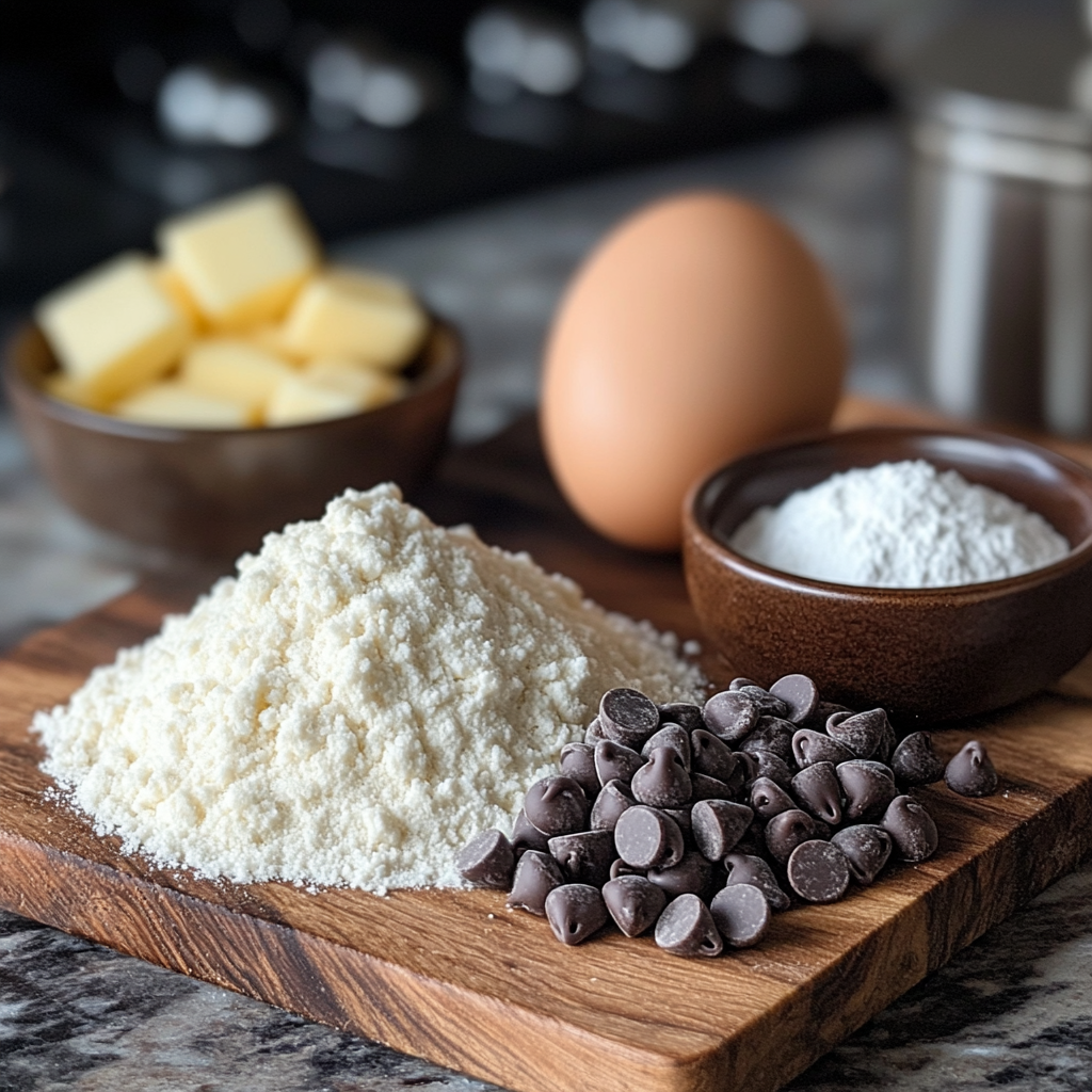 Crispy and Chewy Chocolate Chip Cookies Recipe ingredients