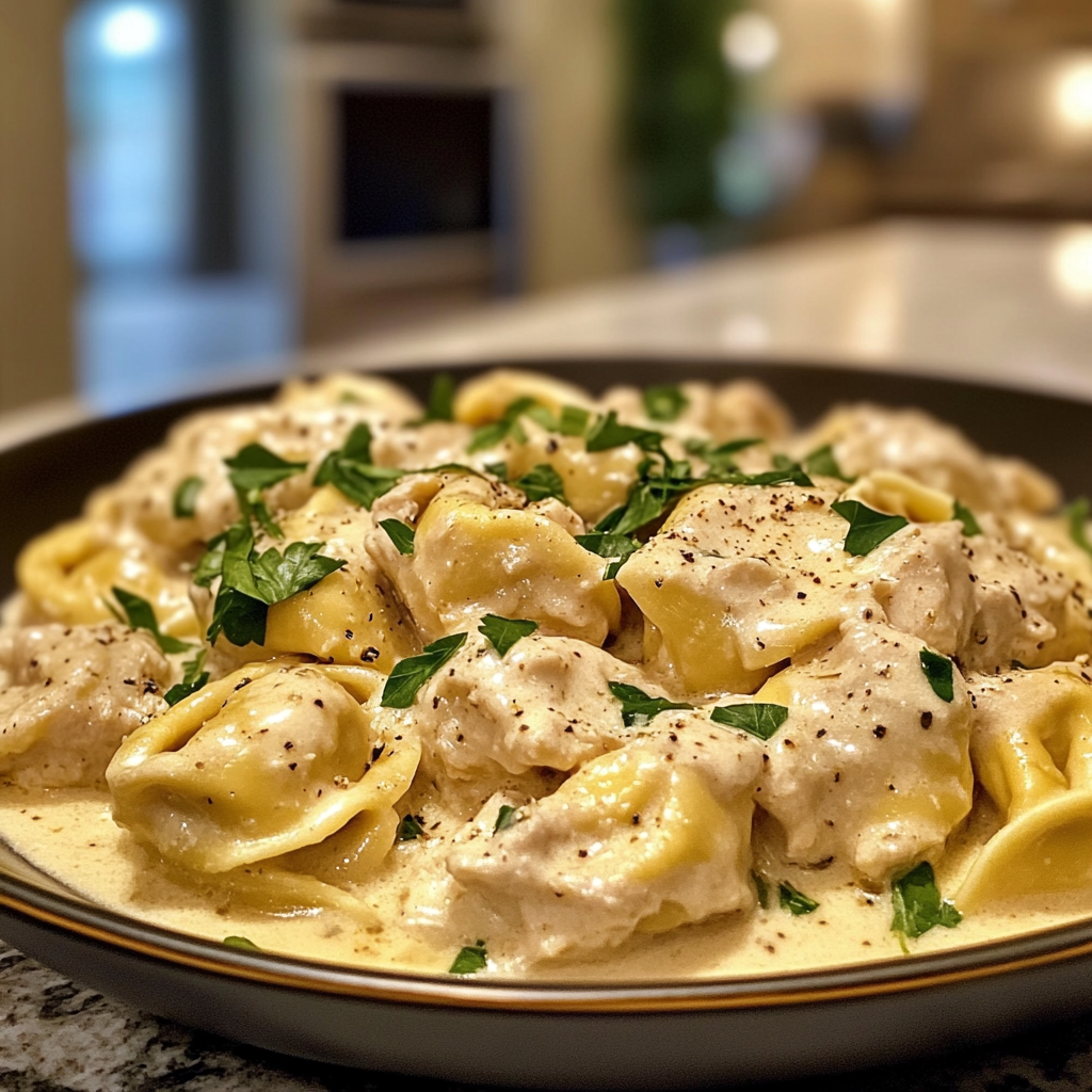 Crockpot Chicken Tortellini