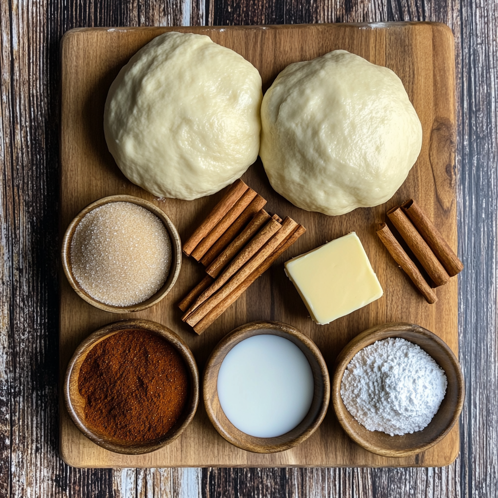 Easy Slow Cooker Cinnamon Rolls ingredients