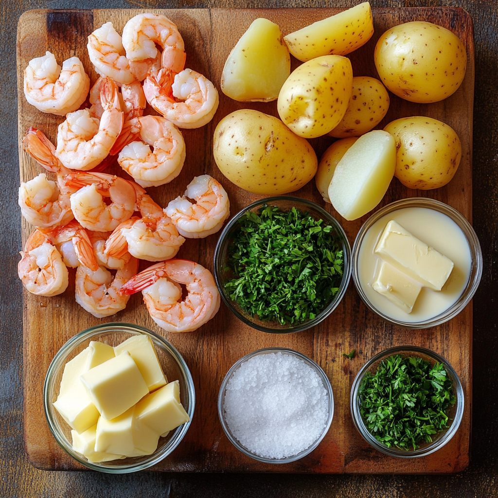 Garlic Shrimp Over Mashed Potatoes ingredients