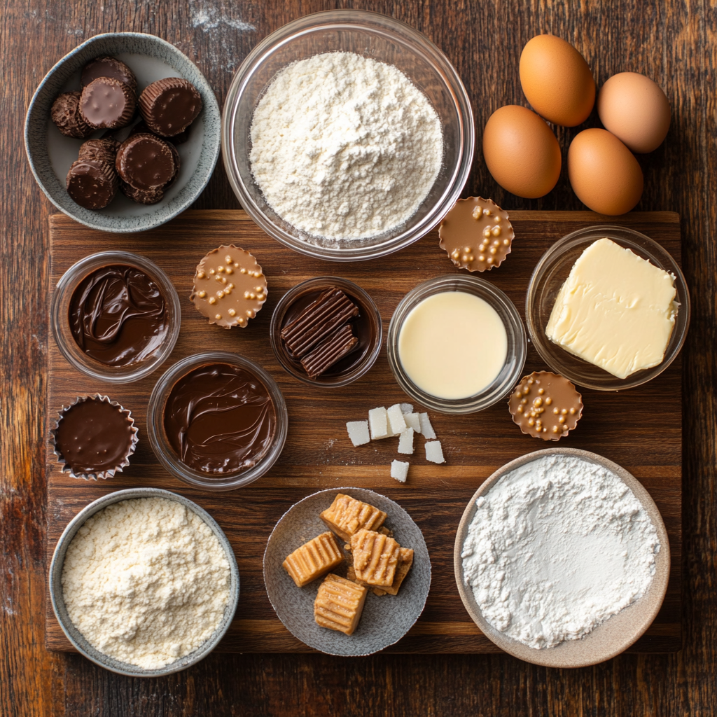 Gooey Reese’s Cheesecake Cookies Recipe ingredients