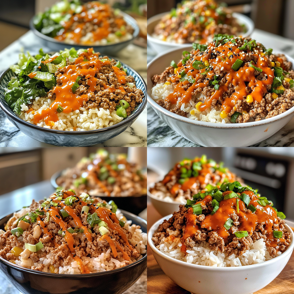 Ground Turkey Rice Bowls