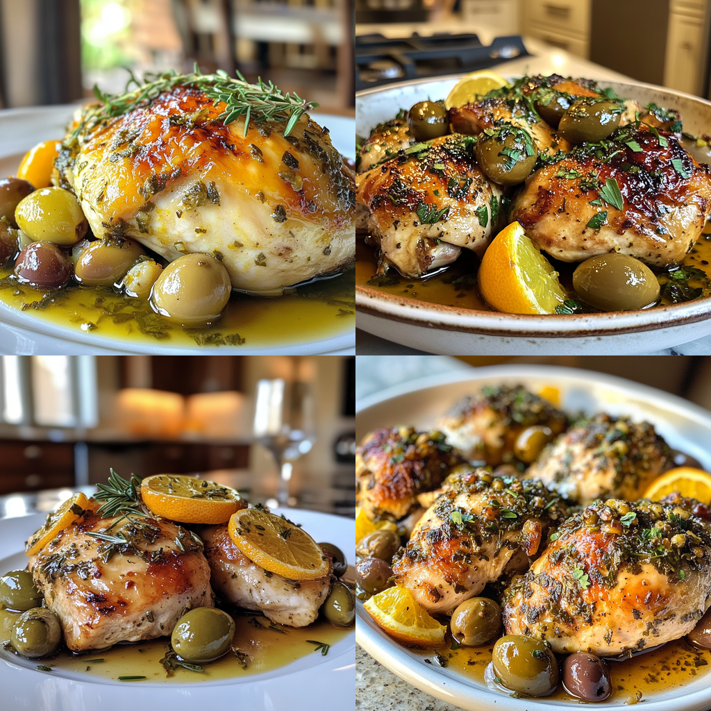 Herb Roasted Chicken with Warm Olives and Citrus Bliss