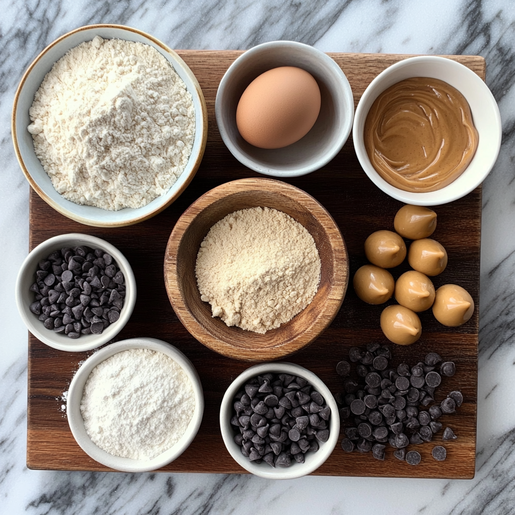 Homemade Peanut Butter Cup Cookies Recipe ingredients