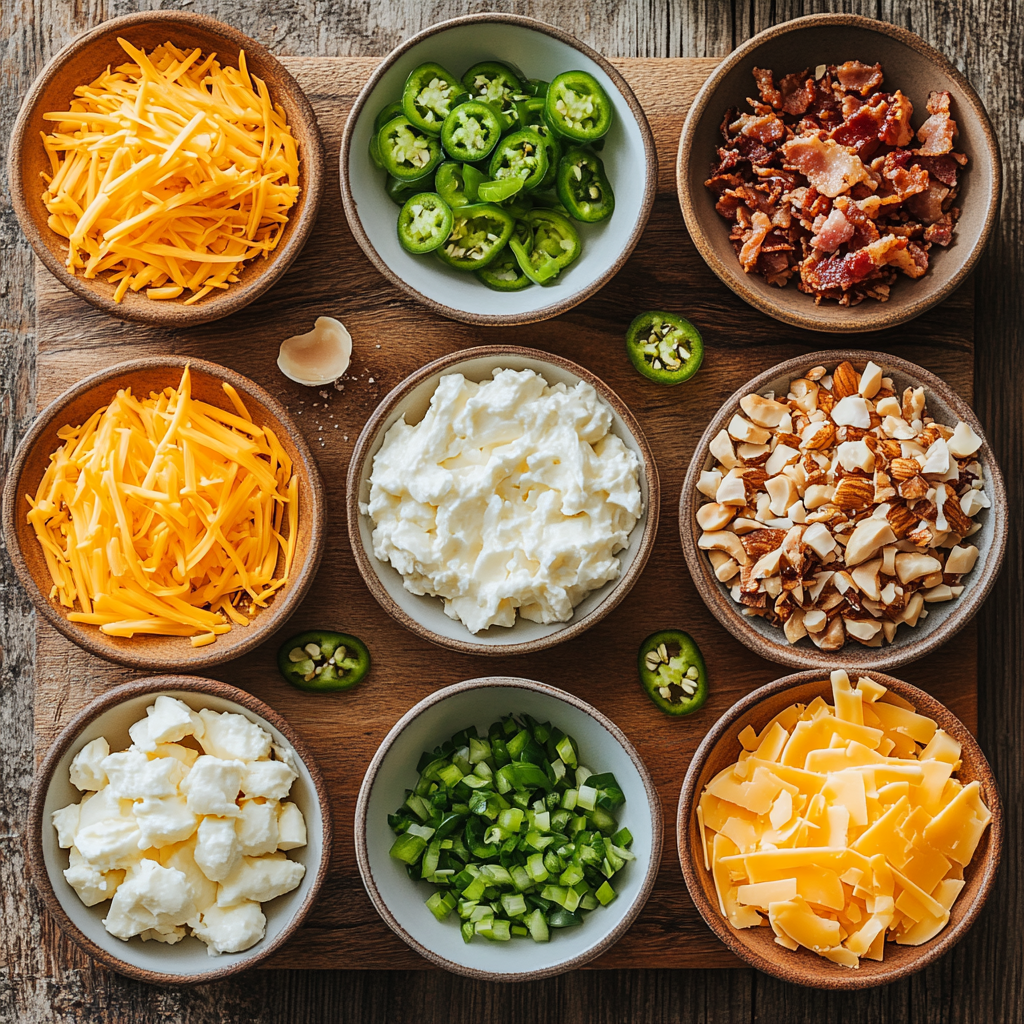 Jalapeño Popper Cheese Ball ingredients