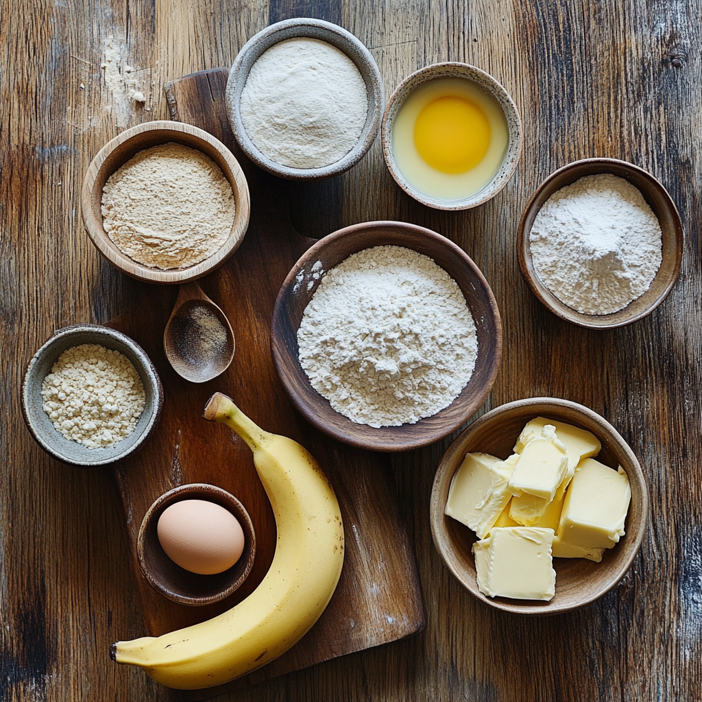 My Best Banana Cupcakes ingredients