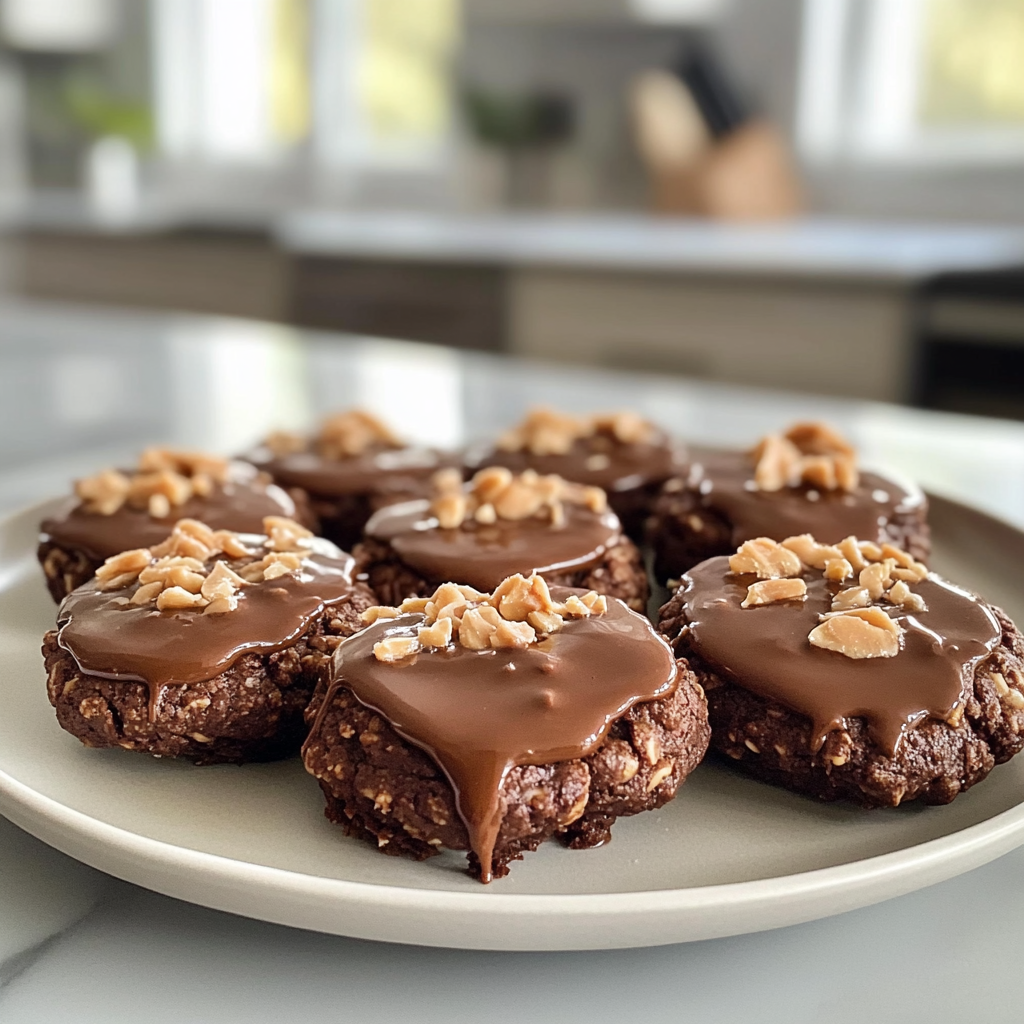 No Bake Chocolate Peanut Butter Cookies