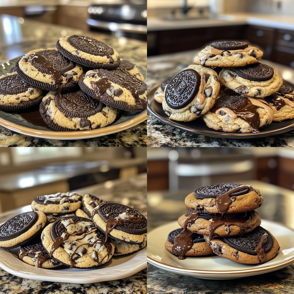 Oreo Chocolate Chip Cookies with Gooey Middle