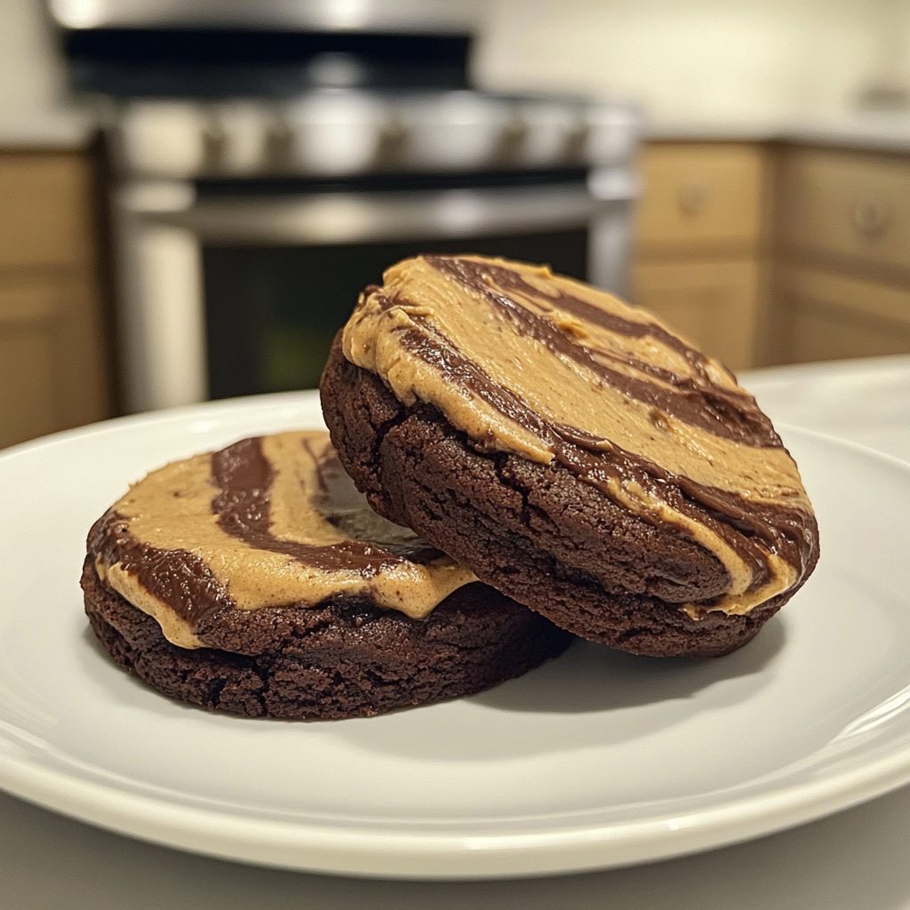 Peanut Butter Brownie Swirl Cookies