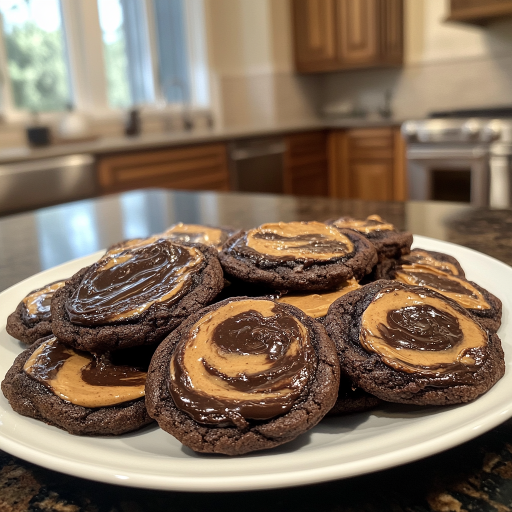 Peanut Butter Brownie Swirl Cookies