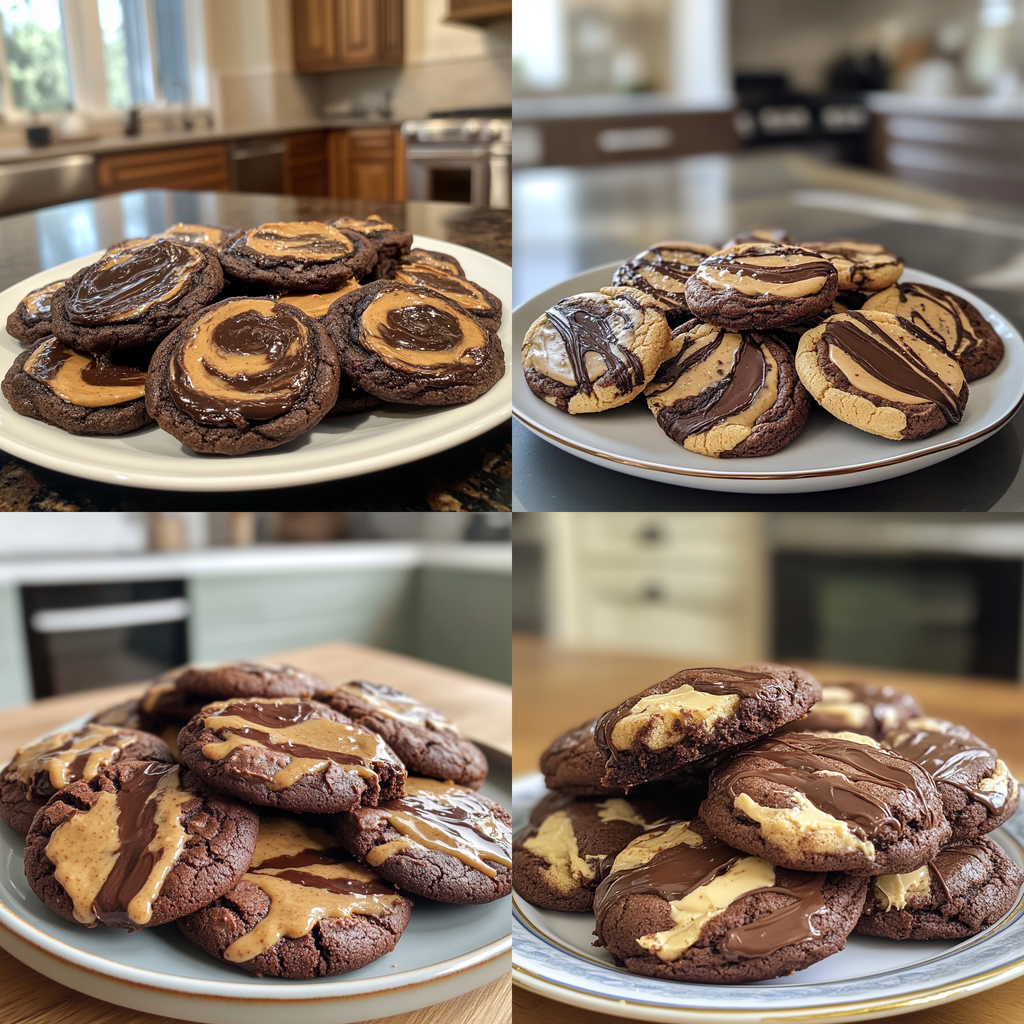 Peanut Butter Brownie Swirl Cookies