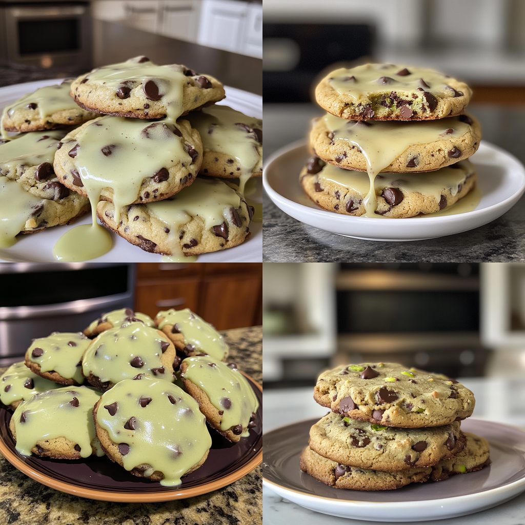 Pistachio Cream Chocolate Chip Cookies Recipe