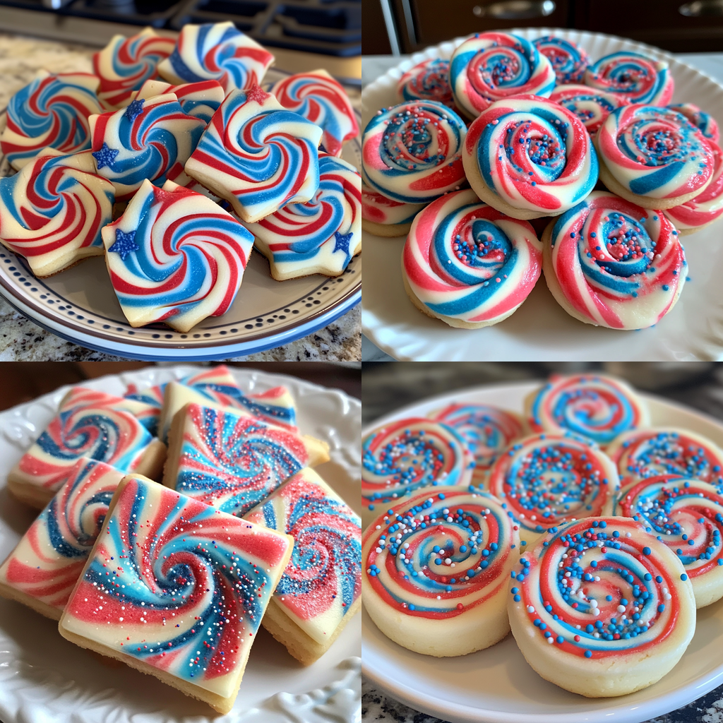 Red, White and Blue Pinwheel Icebox Cookies – A Festive Fourth of July Favorite