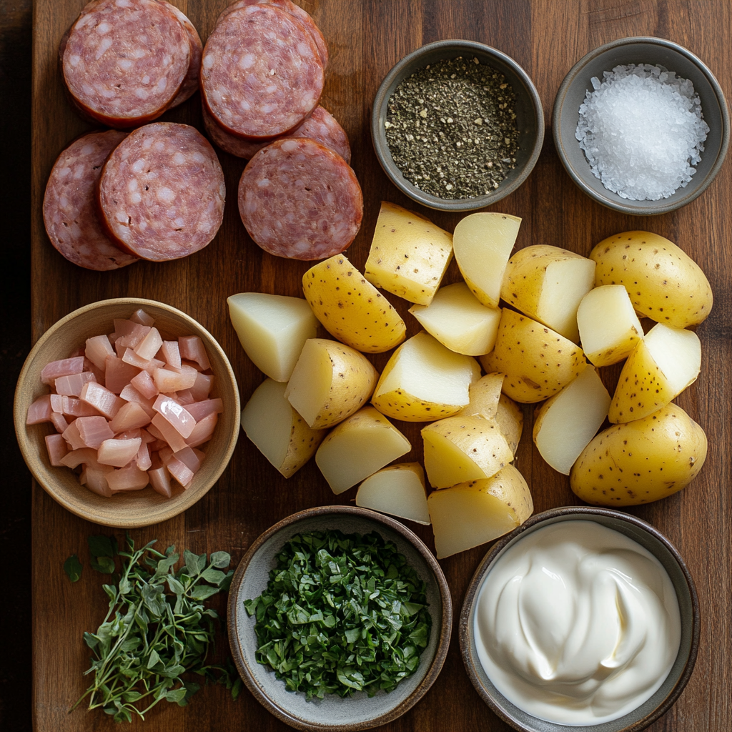 Sausage and Potato Soup ingredients