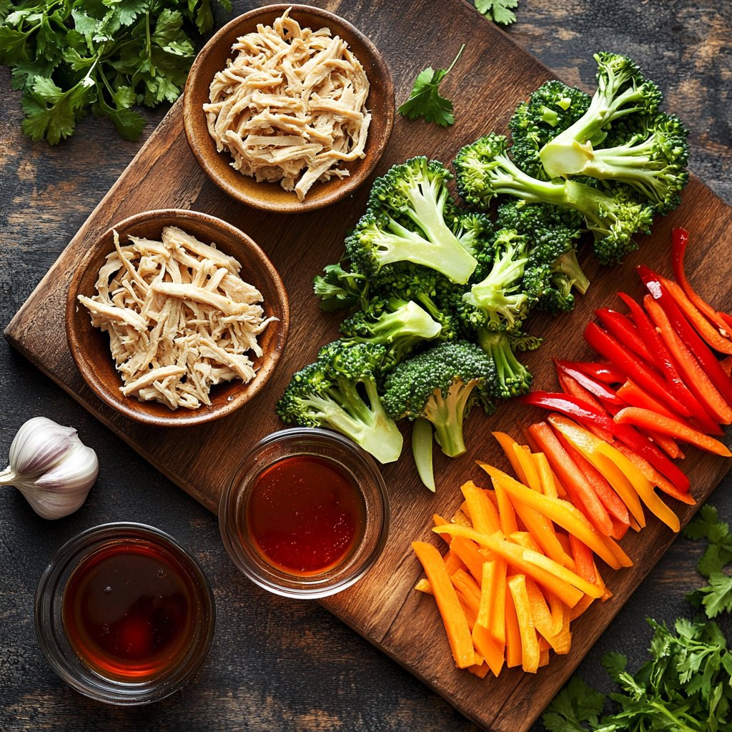 Savor Hot Honey Sesame Rotisserie Chicken Stir Fry Tonight ingredients