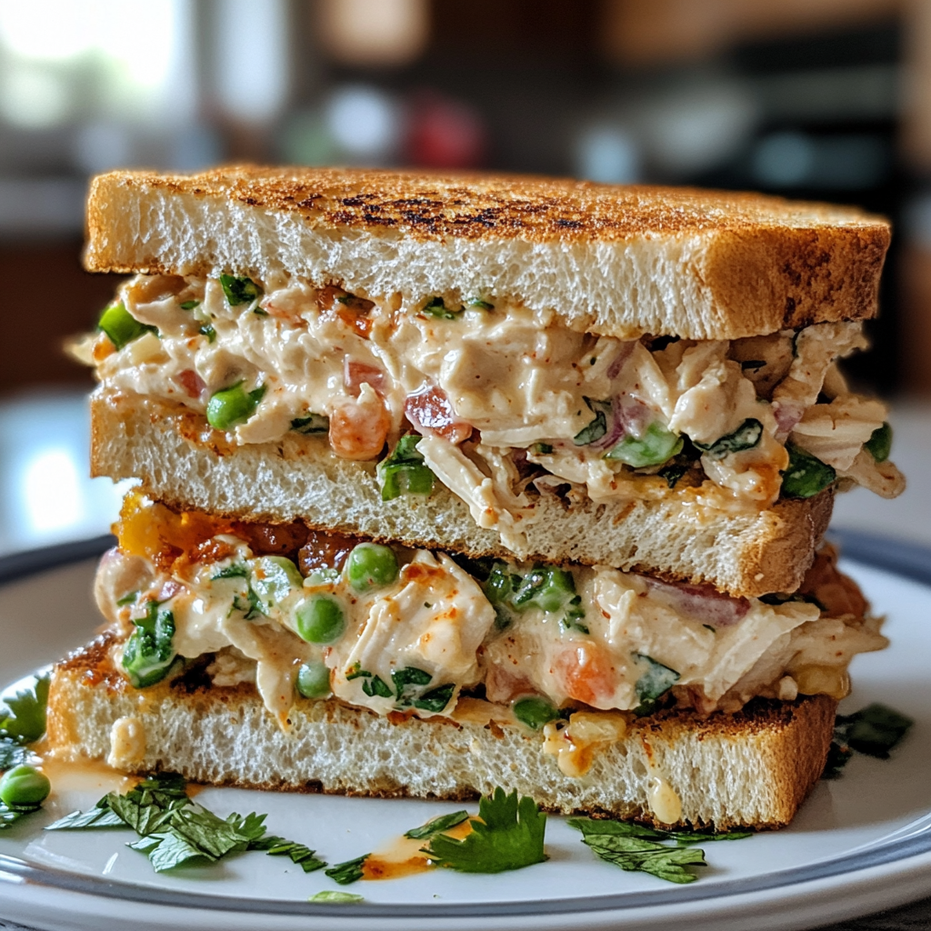 Savor the Flavor: Chicken Salad Sandwich with Chili Crisp