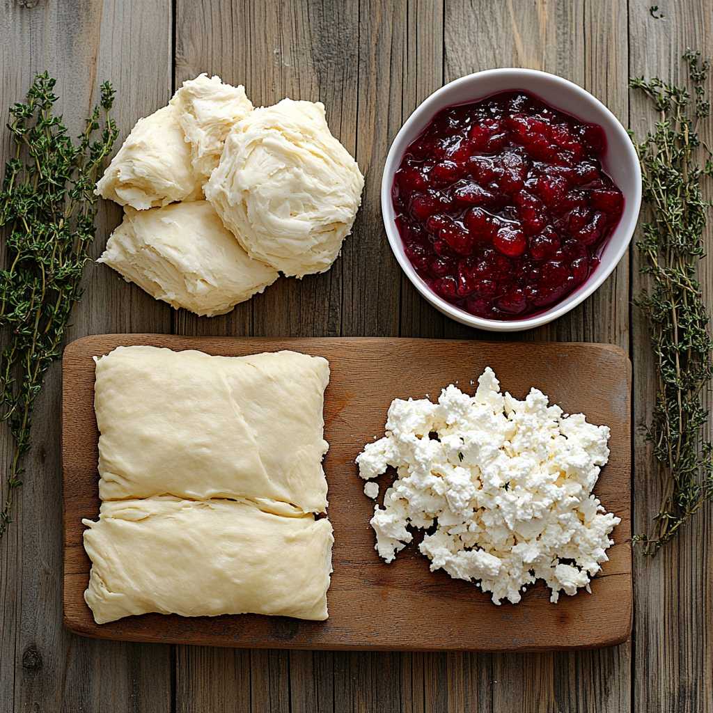 Savory turkey and cranberry crescent ring ingredients