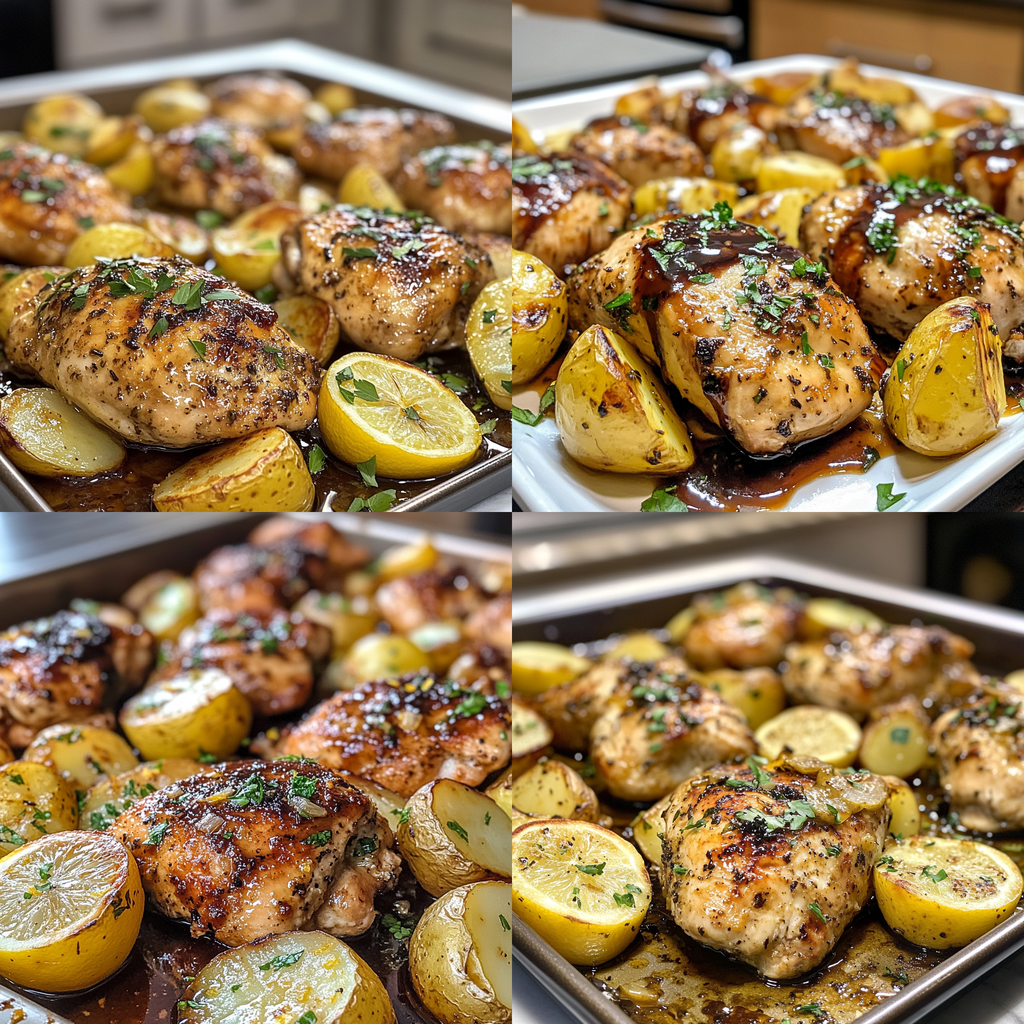 Sheet Pan Lemon Balsamic Chicken and Potatoes Made Easy