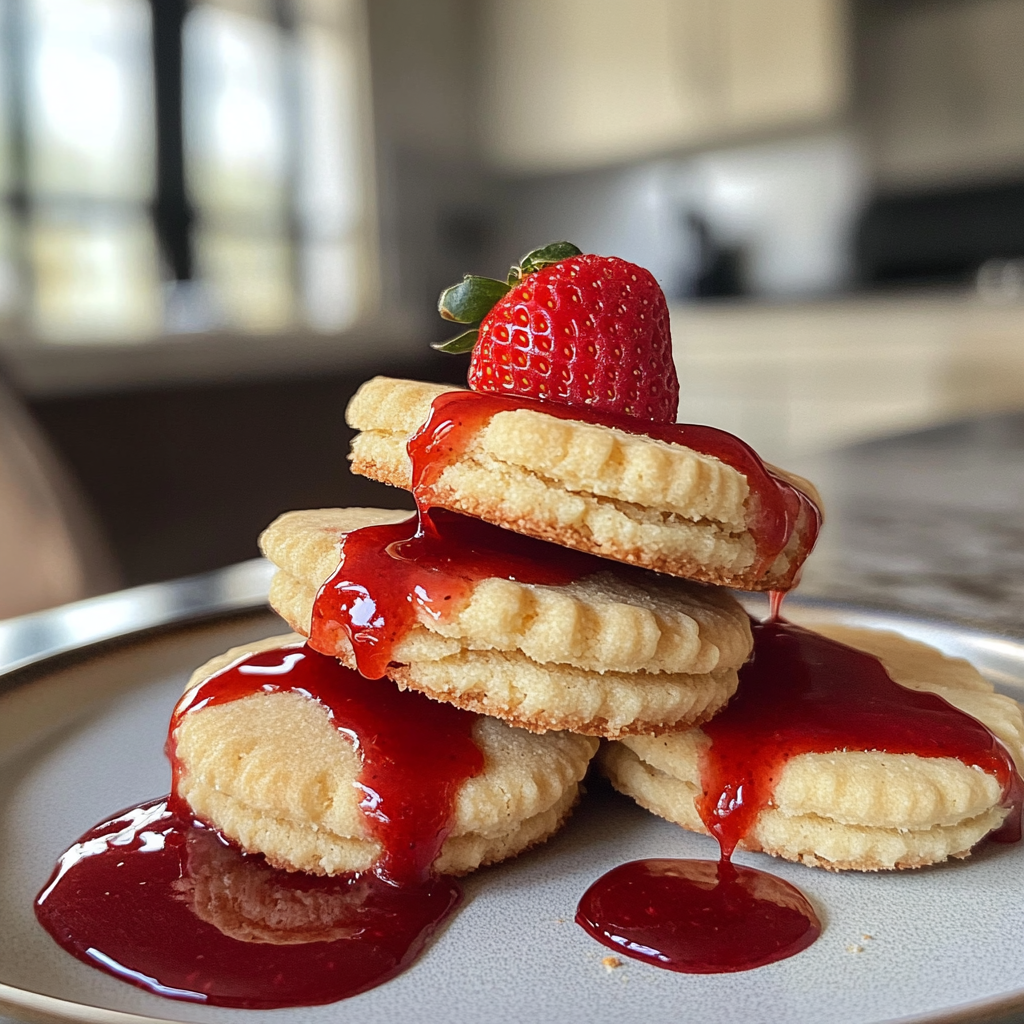 Strawberry Biscuit Cookies