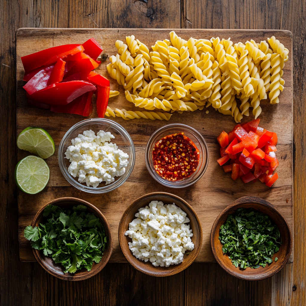 Street Corn Pasta Salad ingredients