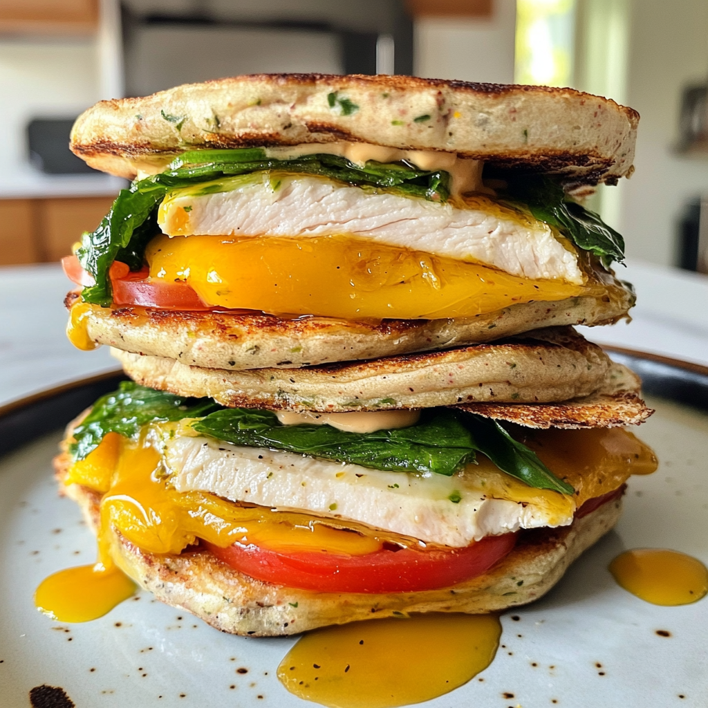 Veggie And Turkey Meal Prep Breakfast Sandwiches