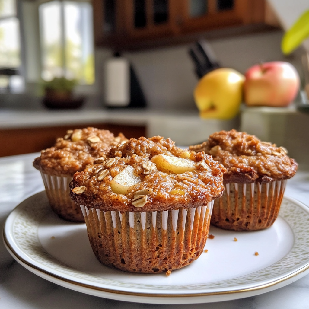Apple Cinnamon Oat Muffins