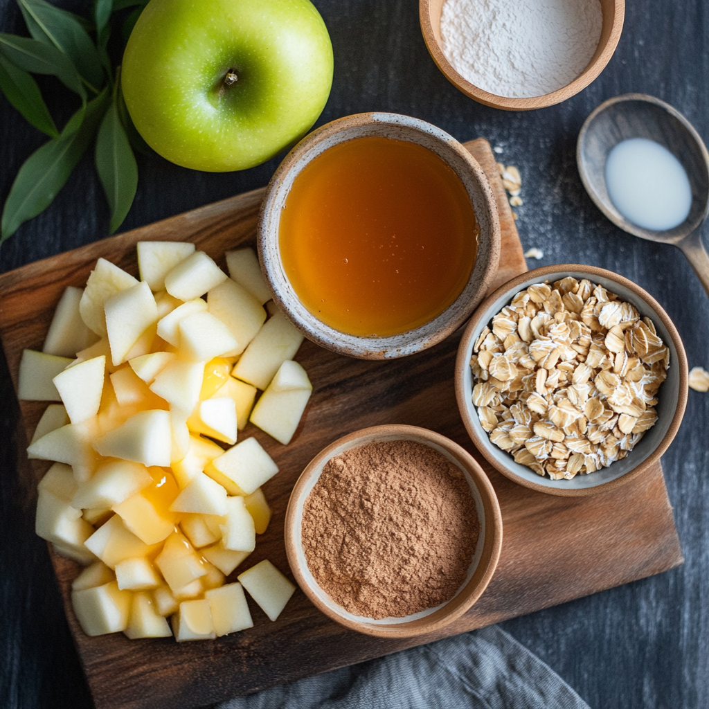 Apple Cinnamon Oat Muffins ingredients