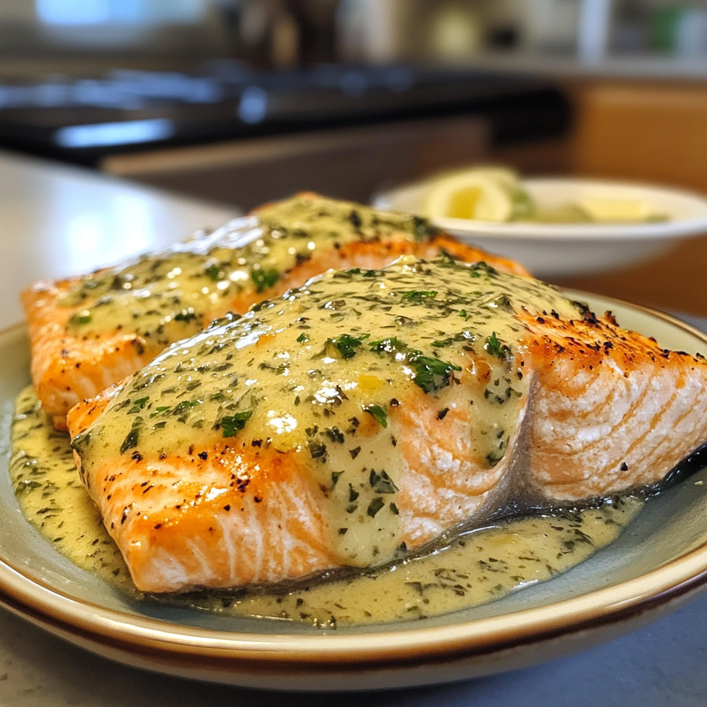 Baked Boursin Salmon