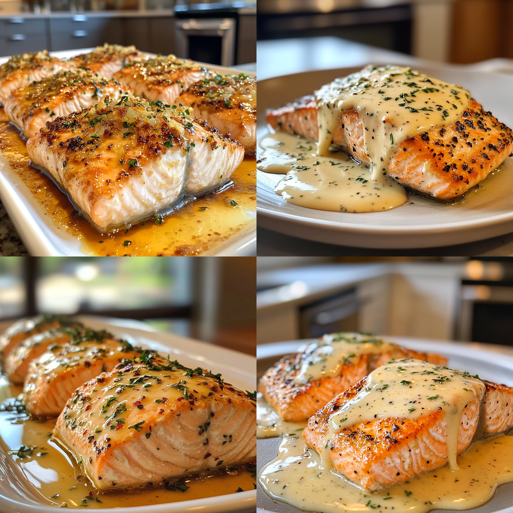 Baked Boursin Salmon