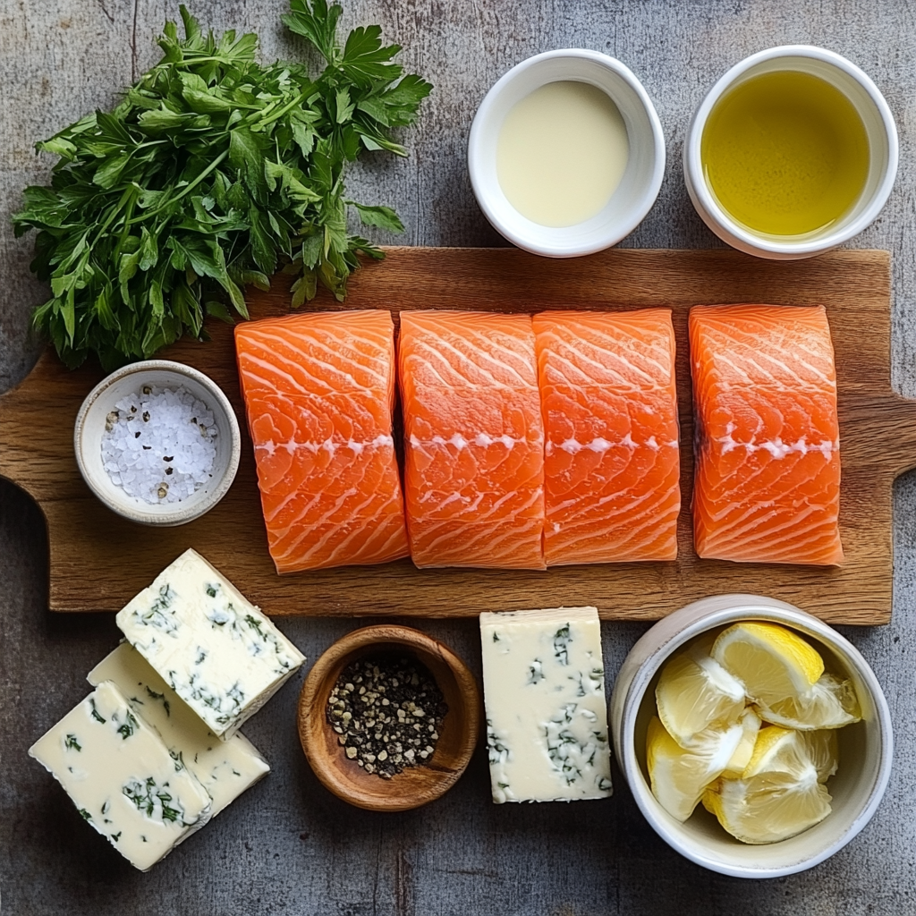 Baked Boursin Salmon ingredients