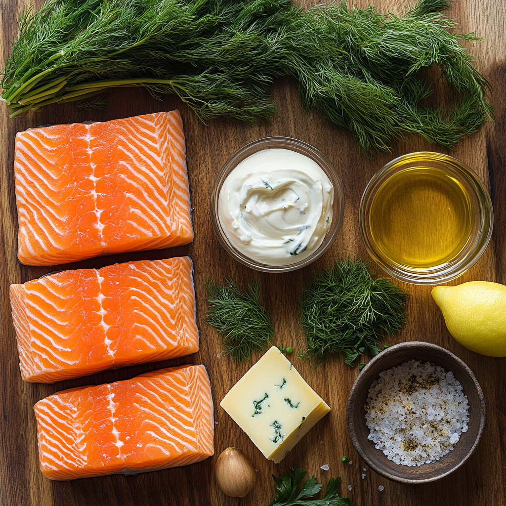 Baked Boursin Salmon ingredients