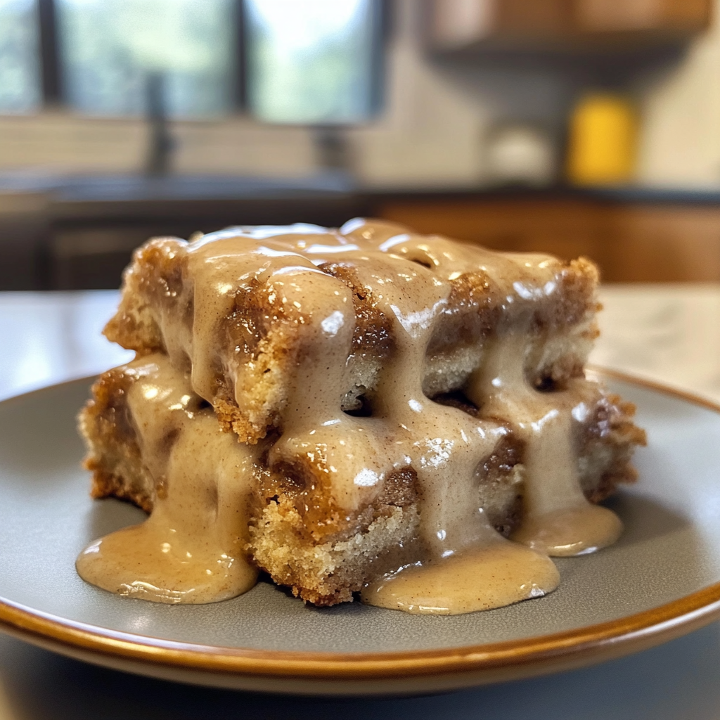 Cinnamon Roll Blondies