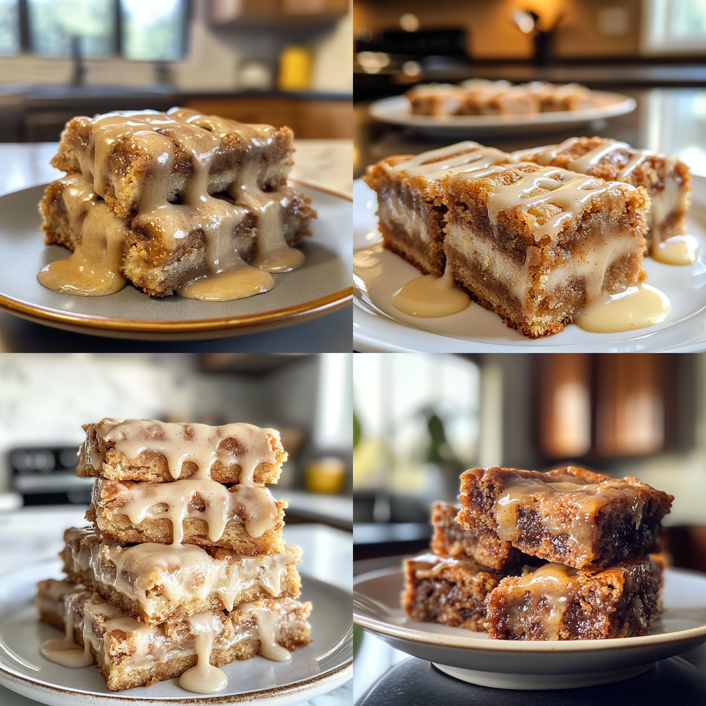 Cinnamon Roll Blondies