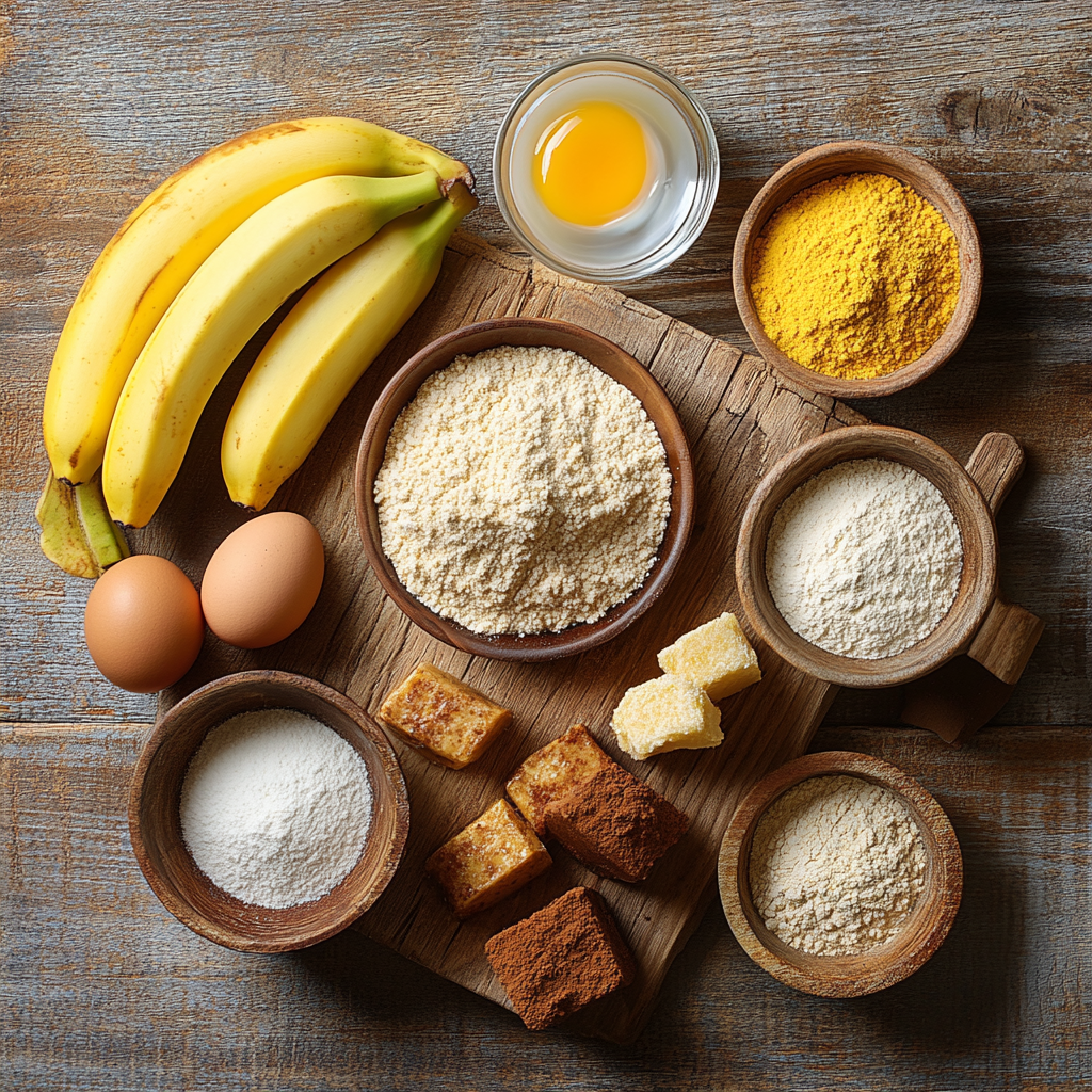 Cinnamon Swirl Banana Bread ingredients