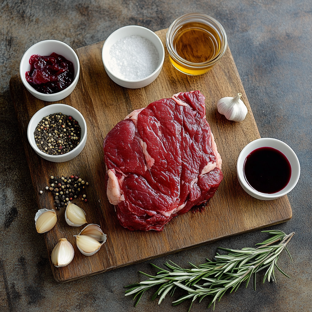 Cranberry Balsamic Roast Beef Recipe ingredients