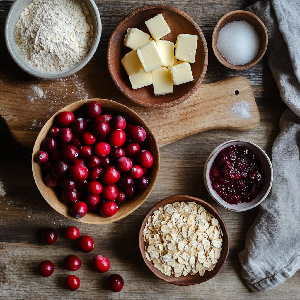 Cranberry Crumble Bars: Delicious and Easy Recipe ingredients