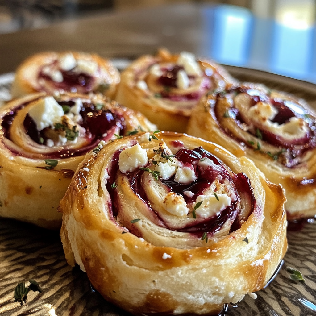 Cranberry Feta Pinwheels with Cream Cheese Recipe