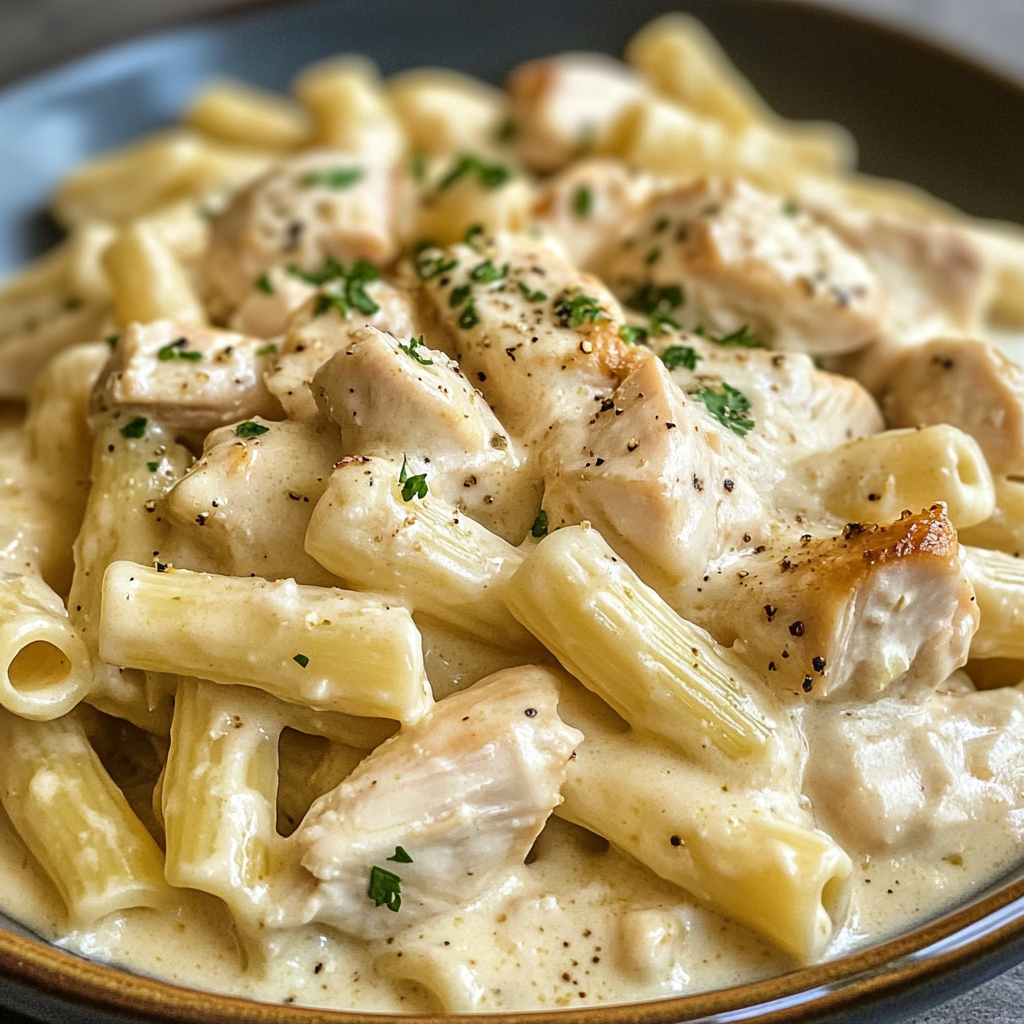 Creamy Pasta with Chicken and Garlic in 30 Minutes