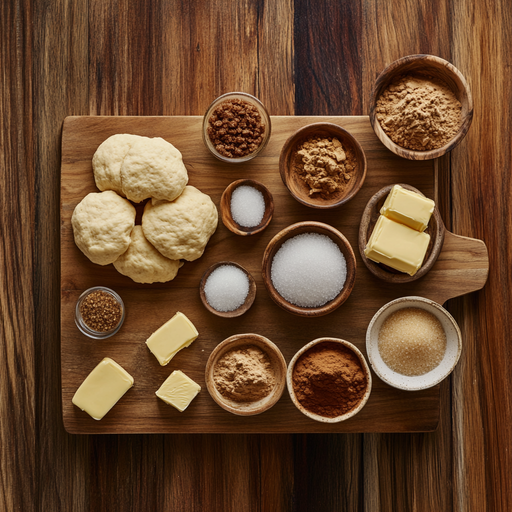 Homemade Monkey Bread (aka Cinnamon Roll Bites) ingredients